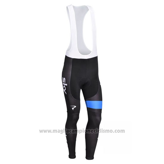 2013 Abbigliamento Ciclismo Sky Campione Regno Unito Bianco Manica Lunga e Salopette